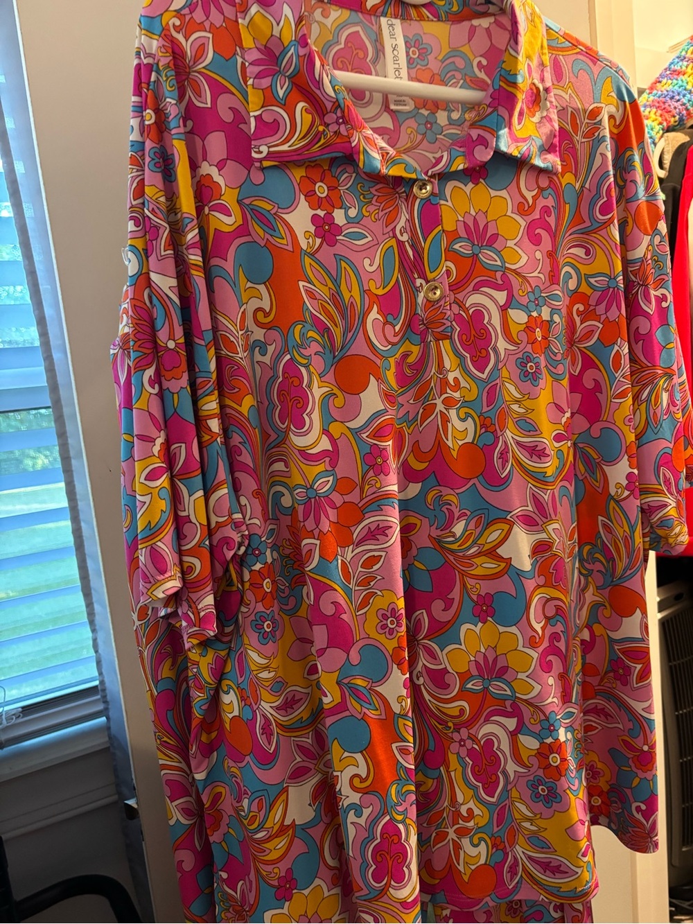 Scarlett Pink Multi Floral Polo Tunic